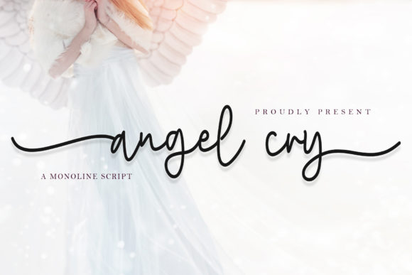 Angel Cry: A Monoline Script Font with Unique Charm for Creative Projects