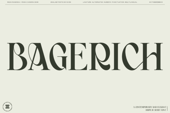 Bagerich Font: Elegance in Every Curve
