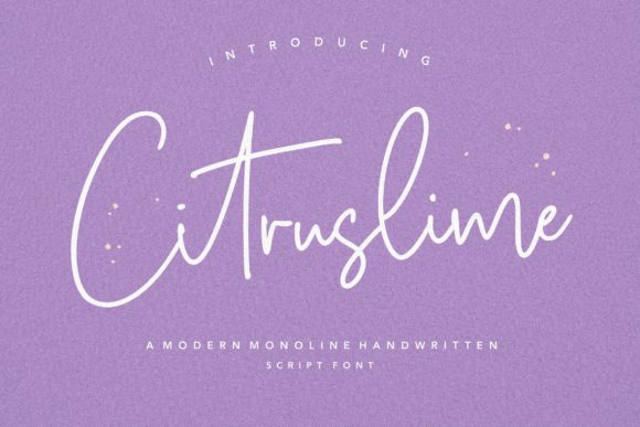 Citruslime: A Magical Handwritten Font for Creative Expression and Professional Use