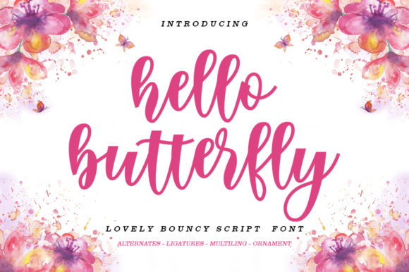 Hello Butterfly: A Handwritten Font for Personal and Professional Use